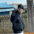 Fashion Winter Autumn Knitted Cardigan Korea Men's Casual Sweater Coat Long Sleeve Knitwear Loose Zippers Cardigans Male Sweater.