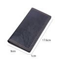 New Men Long Thin Slim Wallets Vintage Pu Leather Male Credit Card Holder Brown Money Purses Solid Simplicity Wallet For Man. 