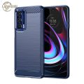 Leweisi carbon fiber bumper phone case for Motorola Moto edge 20 2021 back cover shockproof protector.