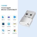 Mini Automatic Mouse Jiggler Undetectable ON/OFF USB Automatic Move Cursor Mouse Mover Keeps Computer Awake Plug And Play Silver.