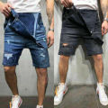 Mens Casual Denim Jeans Overalls Jumpsuit Dungarees Cargo Work Shorts Playsuit. 