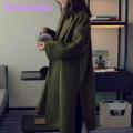 Amamia Women Fall Coat Open Stitch Windproof Women Winter Overcoat.