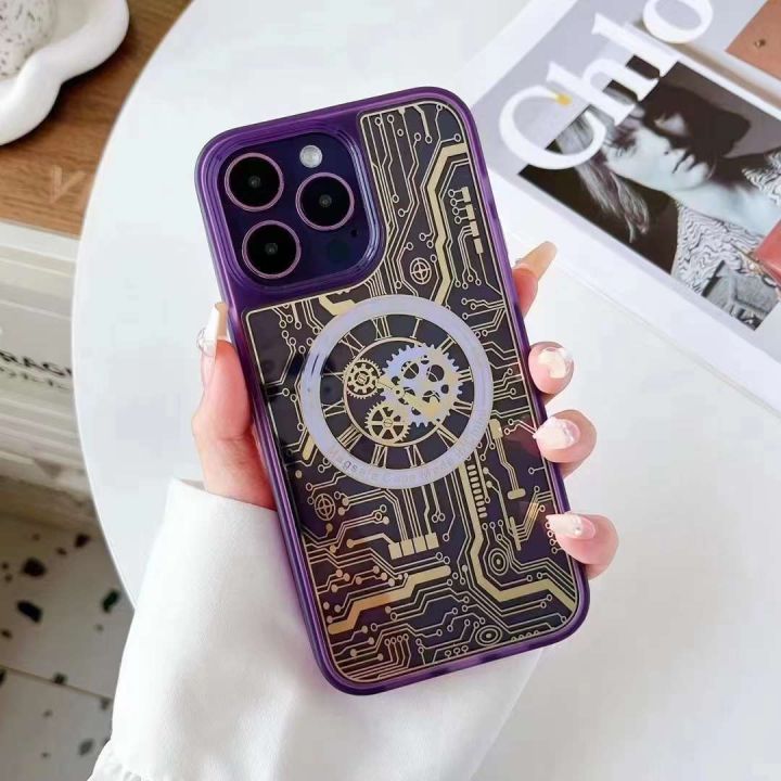 For%20iPhone%2011%20Pro%20Max%20Luang%20Gold%20Magsafe%20Magnetic%20Wireless%20Charging%20Case%20Clear%20Shockproof%20Soft%20TPU%20Protect%20Back%20Cover%20-%20Image%207