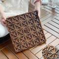 Outdoor Flooring Wooden Flooring Puzzle Interlocking Balcony Flooring Interlocking Deck Tiles for Outside Garden Balcony Walkway Indoor.