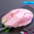 PC Gamer Mice 3200Dpi Wired Gaming Mouse Ergonomic Usb Computer Rgb 6 Button Led Illuminated Mute Mouse for Macbook Air Matebook. 