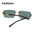 Fashions High Definition Sunglasses for Men Ladies Blue Light Blocking Eye Protection Eyewear Rimless Square Frame Eyeglasses Goggle.