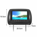 Universal 7Inches Car Headrest Monitor Screen Rear Seat Entertainment Multi-Media Player for AV USB SD MP4 MP5 FM Black.