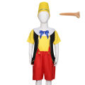 Halloween long nose Pinocchio children's cos costume Pinocchio Pinocchio cosplay costume performance costume. 