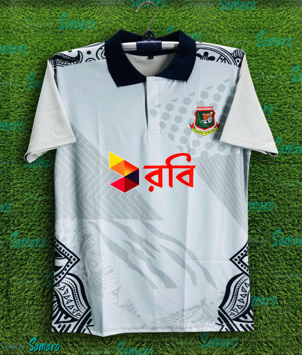 Bangladesh Short Sleeve Collar Polo Cricket Training Jersey For Men -  Bangladesh Training Jersey 2024 - Bangladesh Cricket Jersey 2024