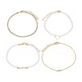 New 2024 Peach Heart Pearl Bracelets Set for Women Multilayer Accessories.