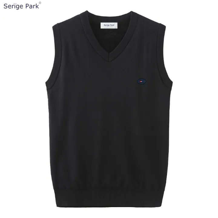 Plush%20Thickened%20Sweater%20Men's%20Vest%20Winter%20Luxury%20Bowknot%20New%20Product%20High%20Quality%20Pullover%20Men's%20Vest%20Sweater%20Designer%20Warm%20Top%20-%20Image%203