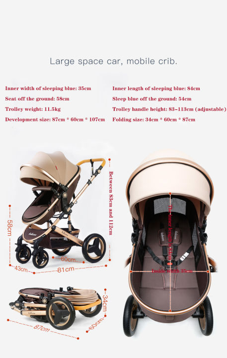 Belecoo%20Baby%20Stroller%202%20in%201/3%20in%201%20High%20Landscape%20Pushchair%20Reclining%20Baby%20Carriage%20Foldable%20Pushchair%20Cradle%20Puchair%20-%20Image%206