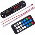 Bluetooth MP3 FM Decoder Module 5V 1A USB TF Audio Player Module with LED Display connect to main Amplifier For Car Party Home Theater Sound System Music.