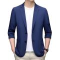 Men Men Formal Blazer Coat Business Men's Suit Coat Classic Lapel Double Buttons Straight Slim Fit Summer Men Thin Suit Coat.