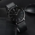 Men Watch Fashion Ultra-thin Simple Watches Men Waterproof Leather Strap Quartz Watch For Men Wristwatch.