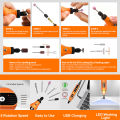 Mini Cordless Rotary Tool 5-Speed USB Charging Rotary Tool Kit with 55 Accessories Multi-Purpose 3.7V Power Rotary Tool for Sanding Polishing Drilling Etching Engraving DIY Crafts. 