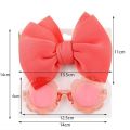 Baby Sunglasses with Hair Band Set Girls Kids Children Cute Cool Toy Shade Glasses Bows Headband for 0-3 Years Hair Accessories. 