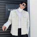 IEFB Korean Niche Weave Tweed Jacket Men Light Luxury Retro Autumn And Winter 2023 New Male Tweed Single Breasted Jacket 9D0945.