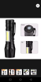 Rechargeable Flashlight Torch LED USB Portable Torches 4 Modes Zoom Mini Camping Lighting. 