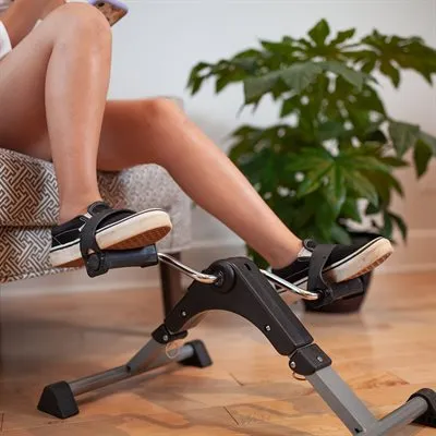 Folding Pedal Exerciser - Under Desk Bike For Arm & Leg Exercise While Sitting
