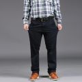 Fat Men Casual Pants Plus Size 34-50 Casual Trousers Black Long Pants Stretch Fabric Loose Baggy Pants Big Size for 70-150kg. 