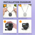 Magnetic Action Camera Chest Mount Quick Release Compatible For Pocket 3/Action/Insta 360 Action Camera Bracket Accessories. 