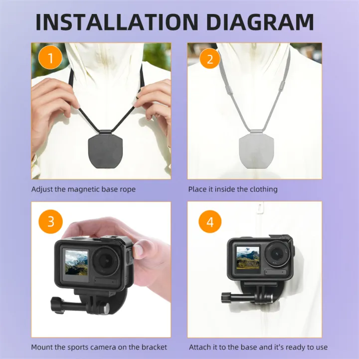 Magnetic%20Action%20Camera%20Chest%20Mount%20Quick%20Release%20Compatible%20For%20Pocket%203/Action/Insta%20360%20Action%20Camera%20Bracket%20Accessories%20-%20Image%208