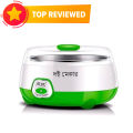 Create Culinary Marvels at Home: Stainless Steel Automated Electric Yogurt Maker - 1 Liter Green and White Beauty Your Gateway to Yogurt Delights. 