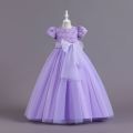 Girls Party Dresses 4 Colors 110cm-160cm Baby Dress Long Skirt Children Vestidos Wedding Birthday Peformance Ball Gown.