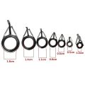 14Pcs/Set Fishing Rod Guides Tip Fish 5-18Mm Dia Pole Repair Kit Line Rings Eyes Set.