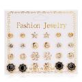 Trendy Mixed Design Pearl Stud Earrings Set for Women New collection - 12 Pairs Earring for Women - Earring Set for Girls Stylish Simple Top - Kaner Dul - Kaner Dul. 