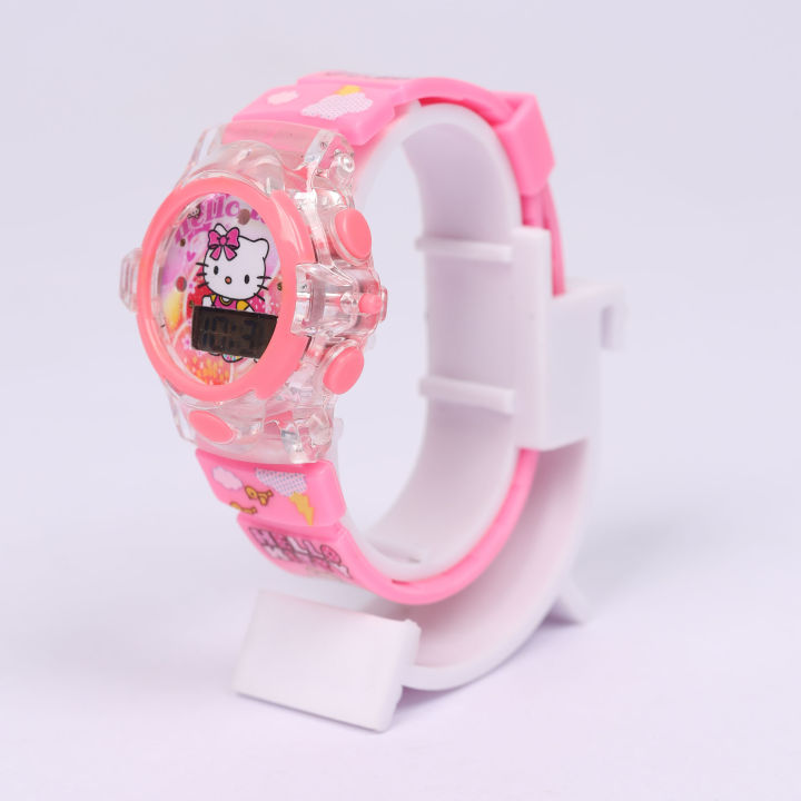 ghting music Stylish Baby Watch For Kids Pink multicolor