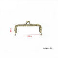 Square Glossy Silver Basic Metal Purse Frame Kiss Clasp Lock DIY Bag Accessories Podazz. 