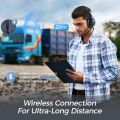 EKSA H1 Wireless Headset Bluetooth 5.0 Headphones With Mic ENC Call Noise Cancelling 30H Playtime For Driver Call Center Office. 