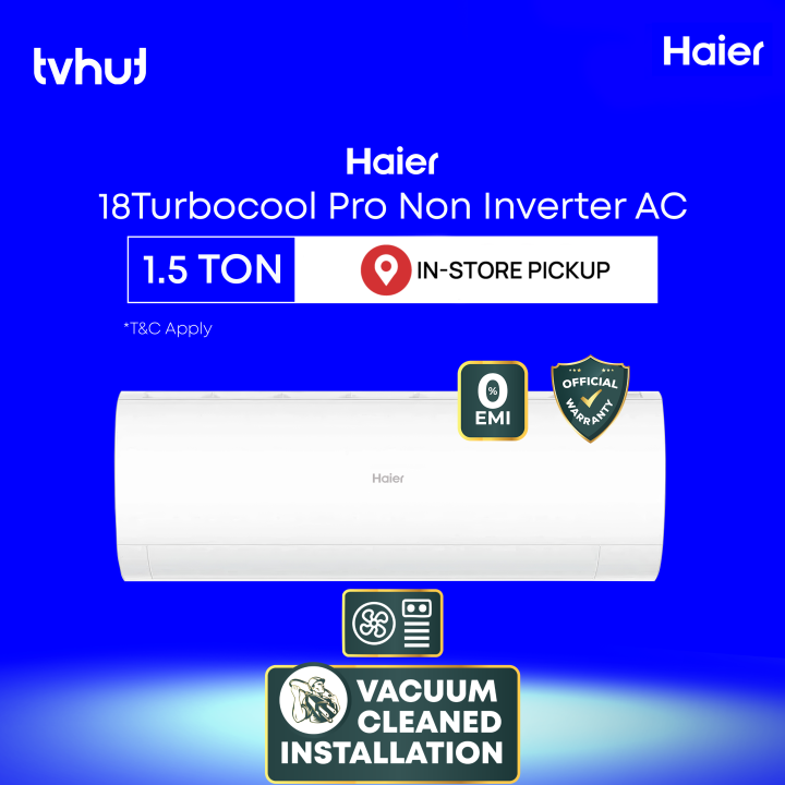 Haier 1.5 Ton TurboCool Non-Inverter AC - 18TurboCool Pro with Official Warranty