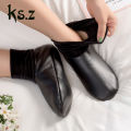 Autumn and Winter Fleece-lined Warm Men's and Women's Leather Socks Indoor Home Floor Socks pu Socks Yoga Meditation Sleeping Socks Carpet Socks. 