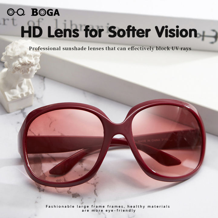 OQ%20BOGA%202%20Styles%20Fashion%20Unisex%20Red%20Big%20Oval%20Frame%20Sunglasses%20Women%20Men%20Eye%20Protection%20Full%20Rim%20Sun%20Glasses%20UV400%20-%20Image%203
