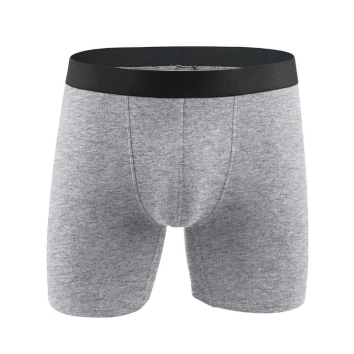 1/4/5Pcs/lot Underpants Men Long Boxers Shorts Underwear Cotton Breathable Solid Gay Under wear cueca boxer Man Boxershorts