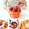 Camping Folding Bowl with Lid Collapsible Silicone Bowl Expandable Collapsible Bowl for Travel Camping Hiking. 