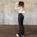 Solid Color Yoga Pants Moisture-wicking Polyester High Waist Sweat Pants Fitness Pants for Gym Athleisure Women's Fashion Workout Apparel Streetwear. 