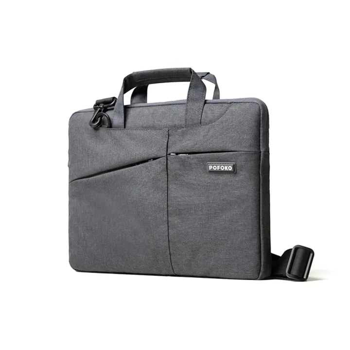 POFOKO A520 Series 14-15.4 inch Multi-functional Laptop Handbag with Trolley Case Belt