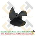 BOAT FAN Nylon RC Boat 40mm Fan 3 Blade Shaft Hole 2mm Plastic 3 Vane Paddle 40mm Diameter Electrical Circuitry & Parts. 