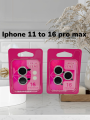 iphone 11 to 16 pro max Camera protector Ring Witrh Stone Aluminium Metal protector.