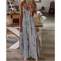 Long Dress Casual Dress New Strap Dress Tie Dyed Print Large Swing.