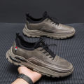 Shoes Men's Shoes Autumn and Winter Sneakers 2023 New Casual Leather Men's Fleece-Lined Breathable Clunky Sneakers Men's.