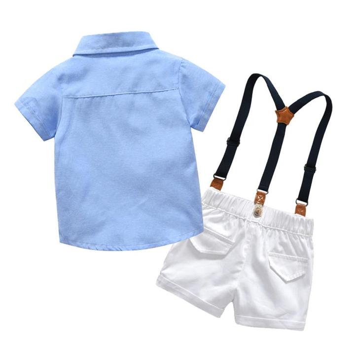 BlingBlingStar%20Infant%20Baby%20Boys%20Gentleman%20Bow%20Tie%20T-Shirt%20Tops+Shorts%20Overalls%20Outfits%20Clothes%20-%20Image%204