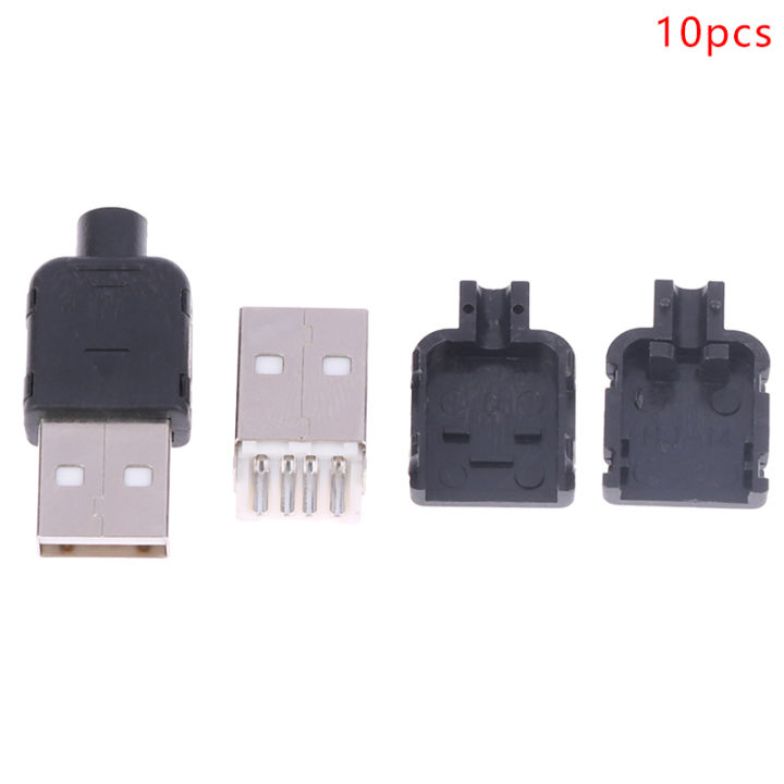 10%20Sets%20DIY%20USB%202.0%20Connector%20Plug%20A%20Type%20Male%204%20Pin%20Adapter%20Socket%20Assembly%20-%20Image%202