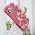 BILI for Huawei Y7P Back Cover Pink Butterfly for Boys Girls Multicolor Liquid Silicone Case Soft Square Lens Protection Phone Cases. 