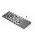 Thin 2.4GHz USB Wireless Mini Keyboard with Number Touchpad Numeric Keypad for Tablet Desktop Laptop PC-Silver gray.