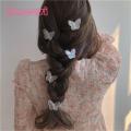 Ameesi Hair Pin Temperament Holographic Clear Butterflies Hair Barrette. 